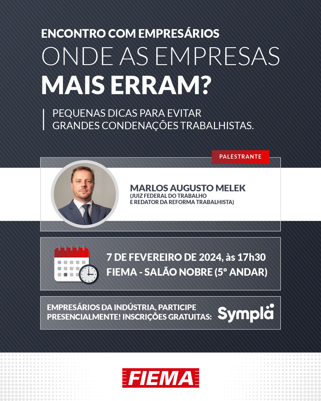 Encontro com Empresários 2024 - Palestra  Juiz do Trabalho Marlos Melek
