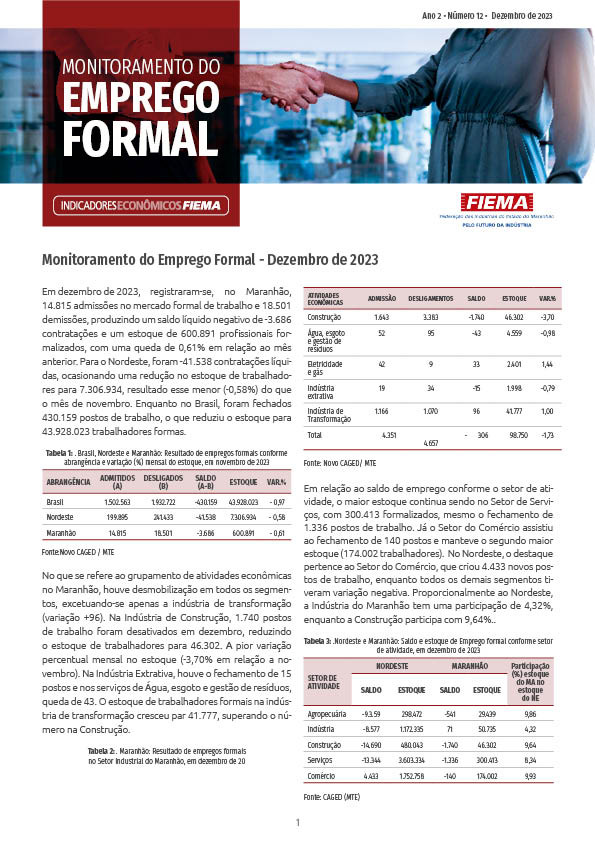 Monitoramento do Emprego Formal