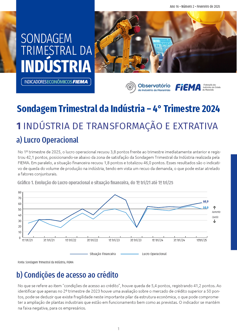 Sondagem Trimestral da Construção Civil