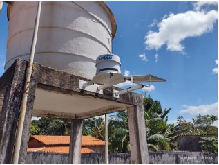 Estação de Monitoramento da Qualidade do Ar localizada no bairro Coqueiro em São Luís, utilizada pela SEINC     Fonte: Tetra Tech